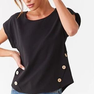 NWT (2) Forever 21 Cap Sleeve Tops - Black & Blush